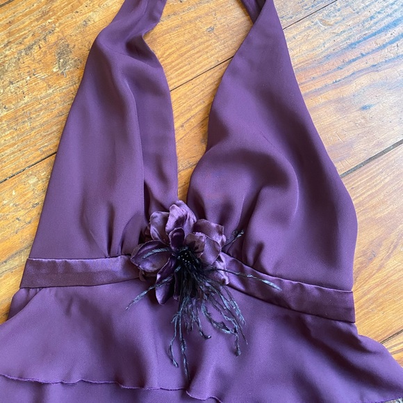 ❄️ Plum Chiffon Halter from JR Nites by Caliendo 8 - Picture 3 of 8